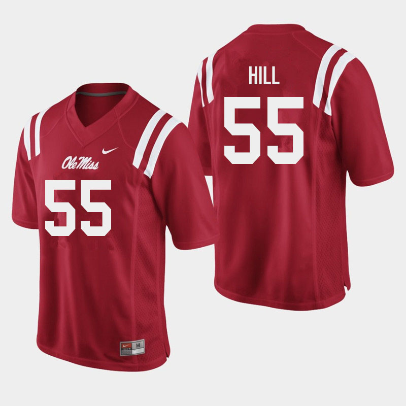 Ole Miss Rebels #55 KD Hill College Football Jerseys Sale-Red